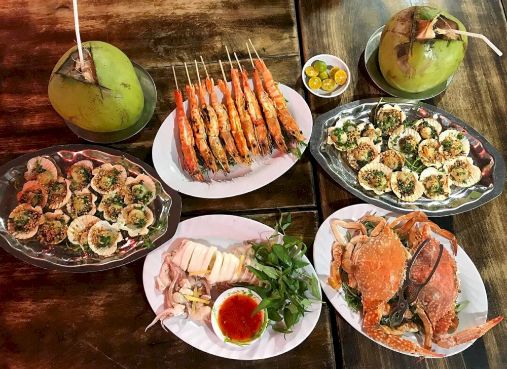 Seafood is prepared into a variety of delicious dishes
